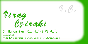 virag cziraki business card